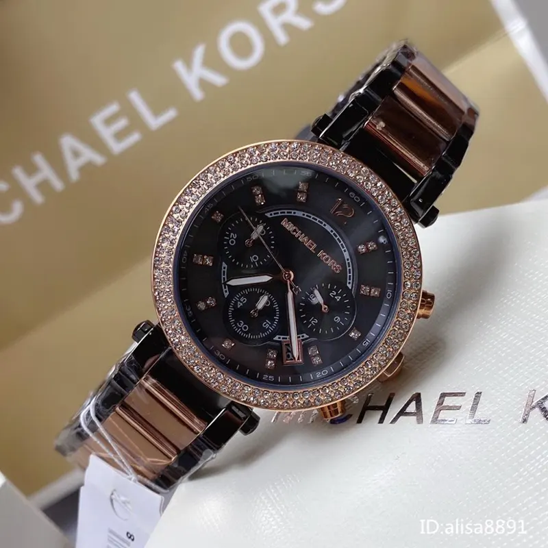 Michael Kors Parker Gunmetal Dial Casual Ladies Watch- MK6440